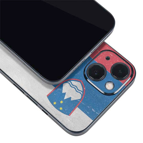 Slovenia Flag Distressed iPhone 15 Plus Skin